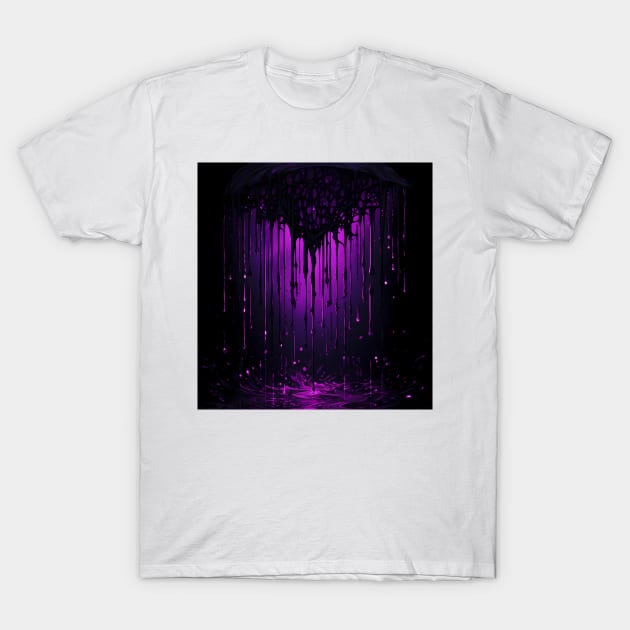 Purple Rain, Echoes of Passion in a Melodic Storm T-Shirt by Abelfashion